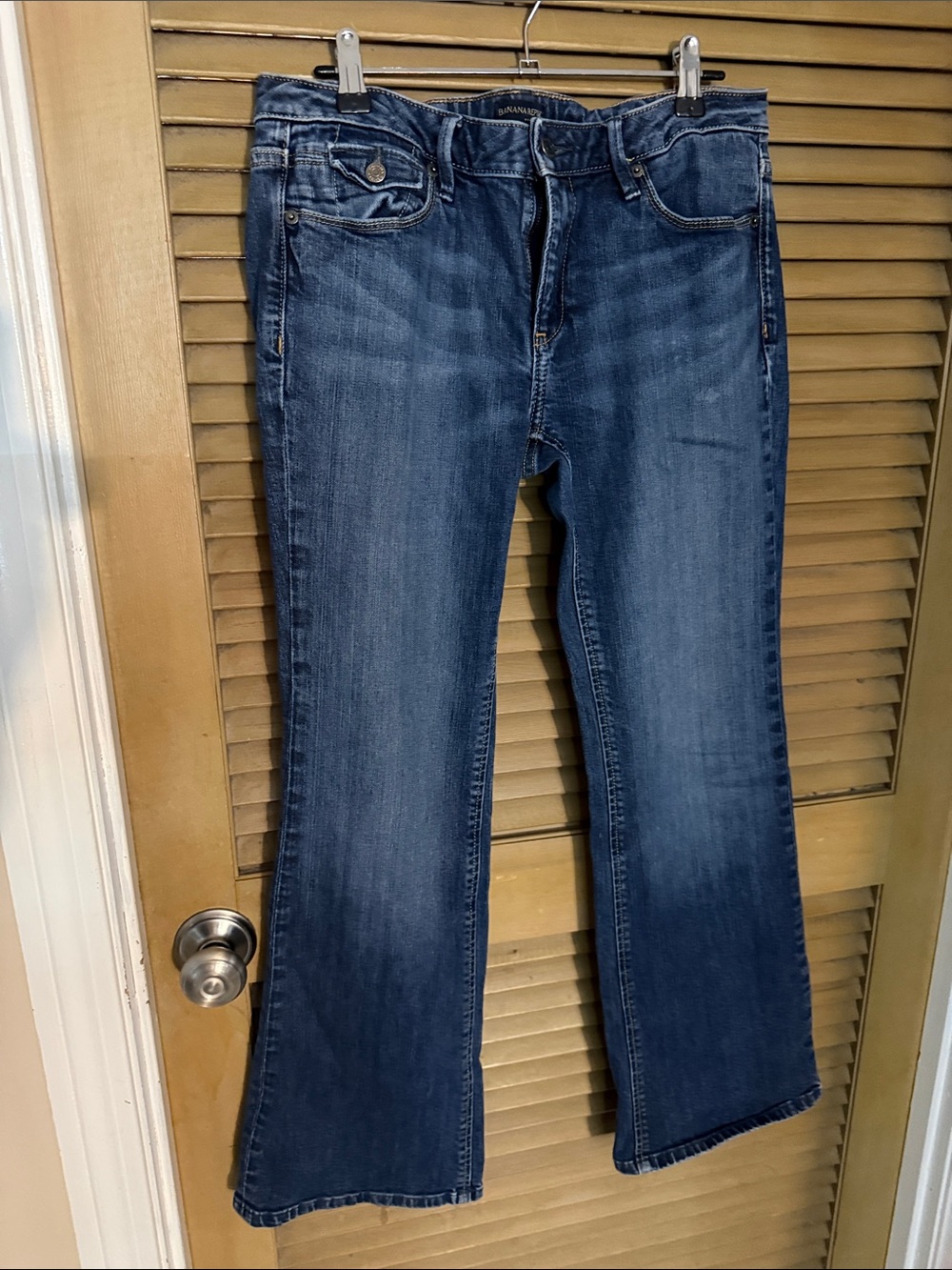 Banana Republic Navy Blue Denim Jeans with Branded Button